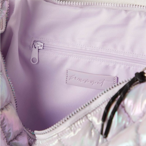 Free People Iridescent Quilted Carryall Tote Bag Abalone Limited Edition - Picture 5 of 5